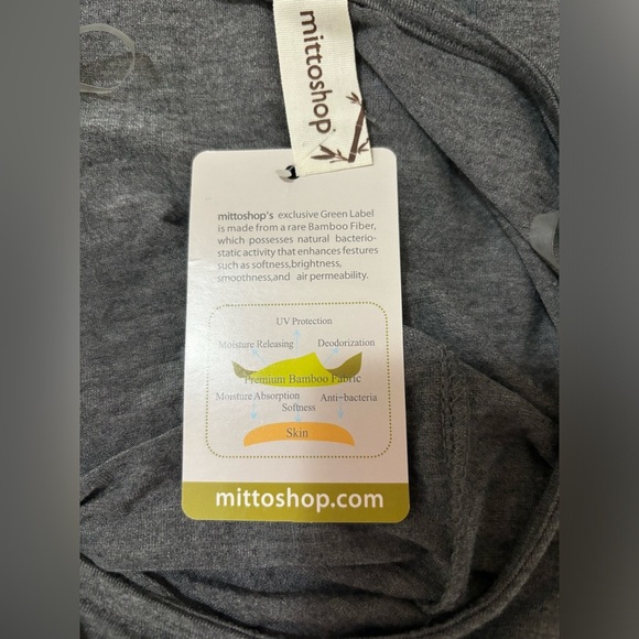 NWT Mittoshop Green Label Bamboo EcoFriendly Gray Pocketed Trapeze TShirt Dress - Picture 5 of 8